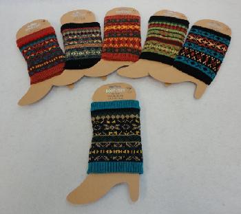 Knitted Boot Cuffs [Aztec Print]